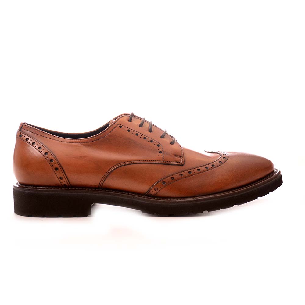 Мъжки обувки от естествена кожа модел M8842 cuoio